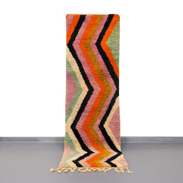 Moroccan Vintage Runner Rug 2.5 x 8.1 feet / 77 x 248 cm - Ettilux Home